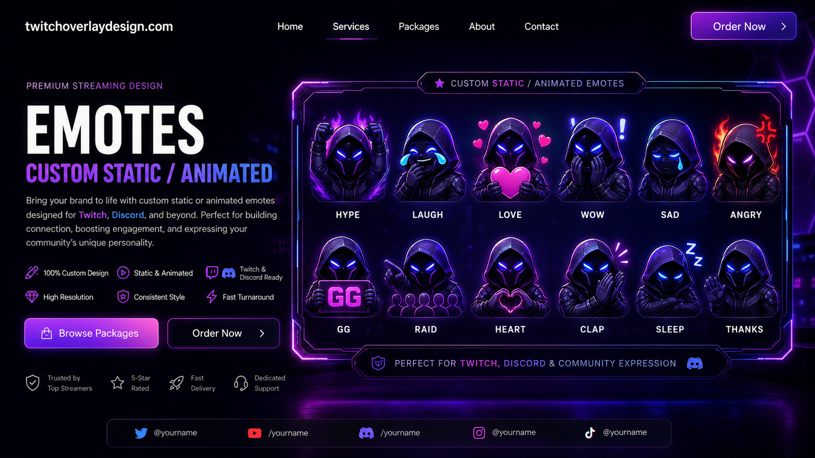 Custom Static / Animated Emotes HD service preview