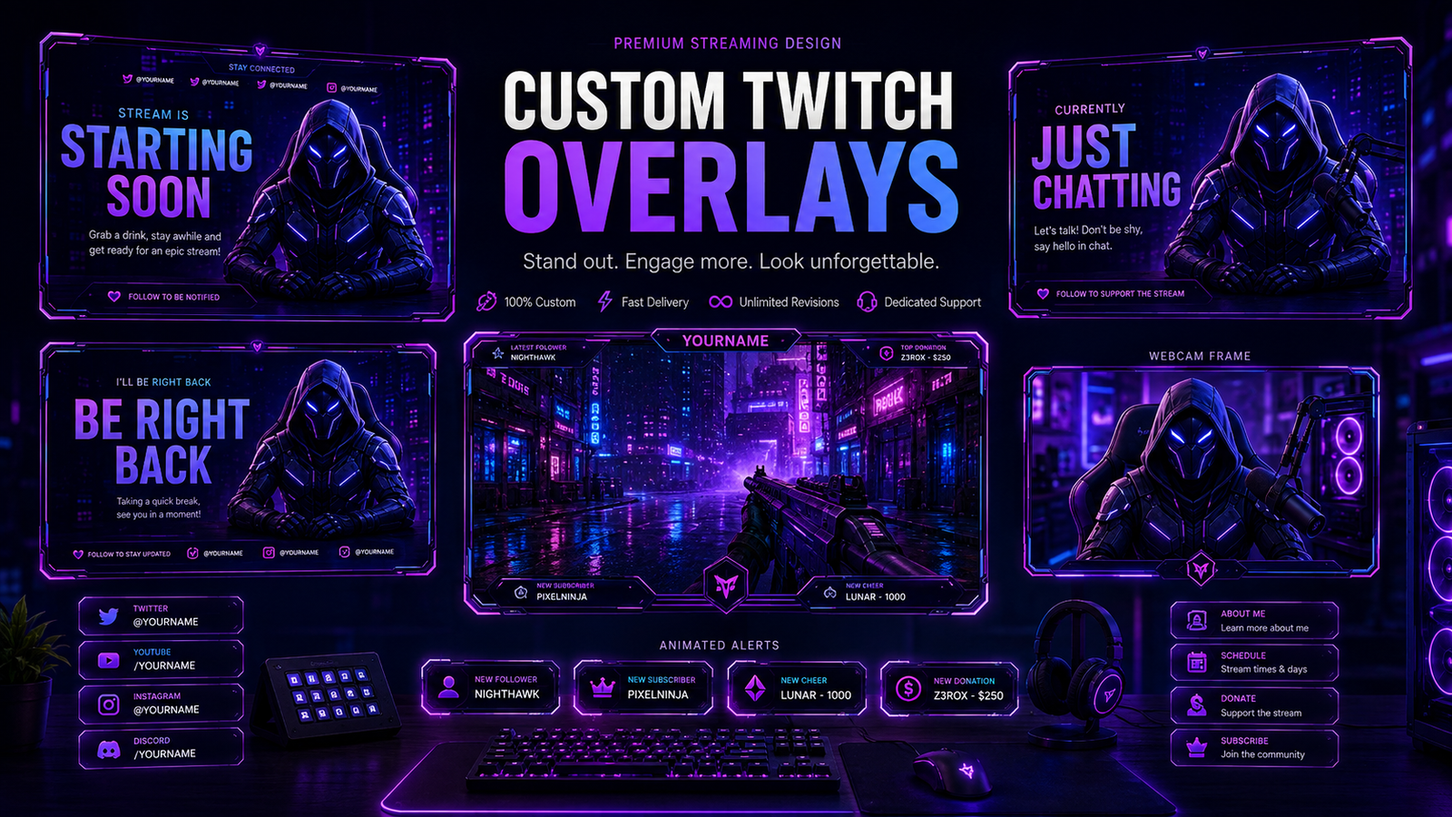 Custom Twitch Overlay HD service preview